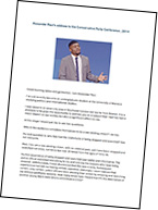 Alexander Paul speech at Conservative Party Conference 2014