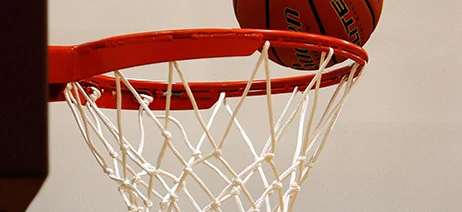 Basketball and hoop